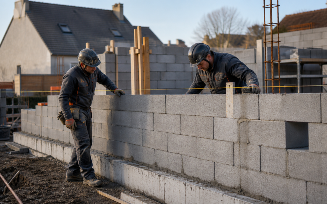 Construction neuve : gros œuvre d’une maison en Île-de-France