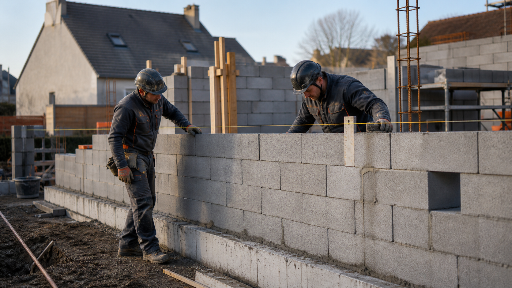 Construction neuve : gros œuvre d’une maison en Île-de-France